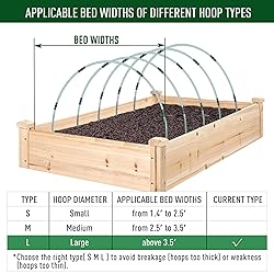 MAXPACE Greenhouse Hoops for DIY 3.5ft or Wider