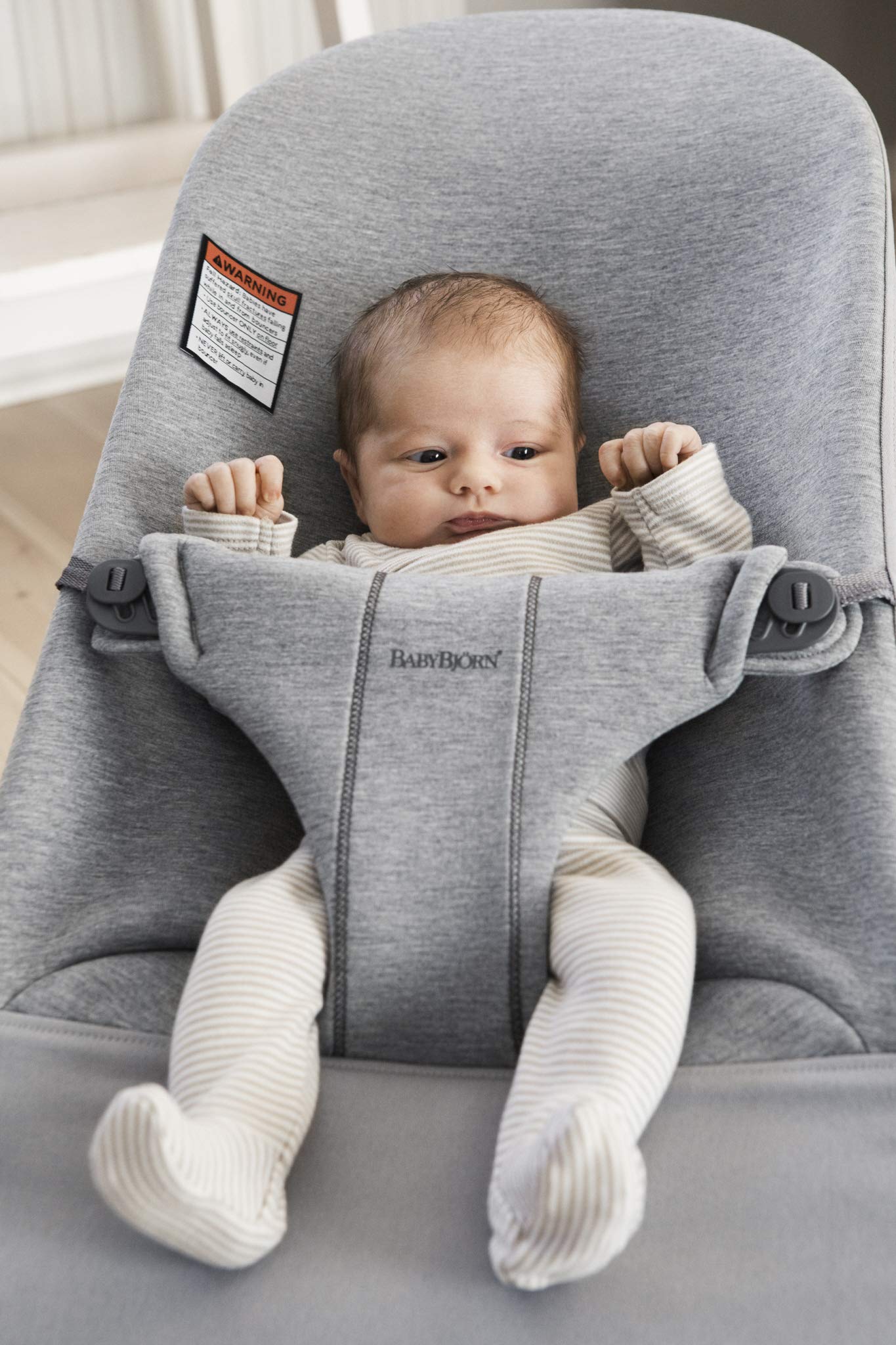 BabyBjörn Bouncer Bliss, 3D Jersey, Light Gray, One Size