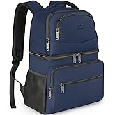 MATEIN Cooler Backpack, 26 Cans Insulated Lunch Backpack for Men Women, Leakproof Double Layer Lunch Cooler Bag Lightweight Soft Lunch Backpack with Cooler Compartment, Beach Camping Hiking Beer Gifts