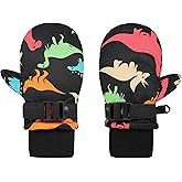 Slivery Color Toddler Gloves Baby Mittens Winter Warm Lined Fleece Gloves Waterproof Snow Baby Girls Mitten for Boys