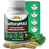 SulforaMAX (60 Capsules) - Sulforaphane Broccoli Immunity Supplement - Immune Support, Heart, Liver, Brain Health - Vegan, Vegetarian, Non-GMO, 10,000 MCG Sulforaphane