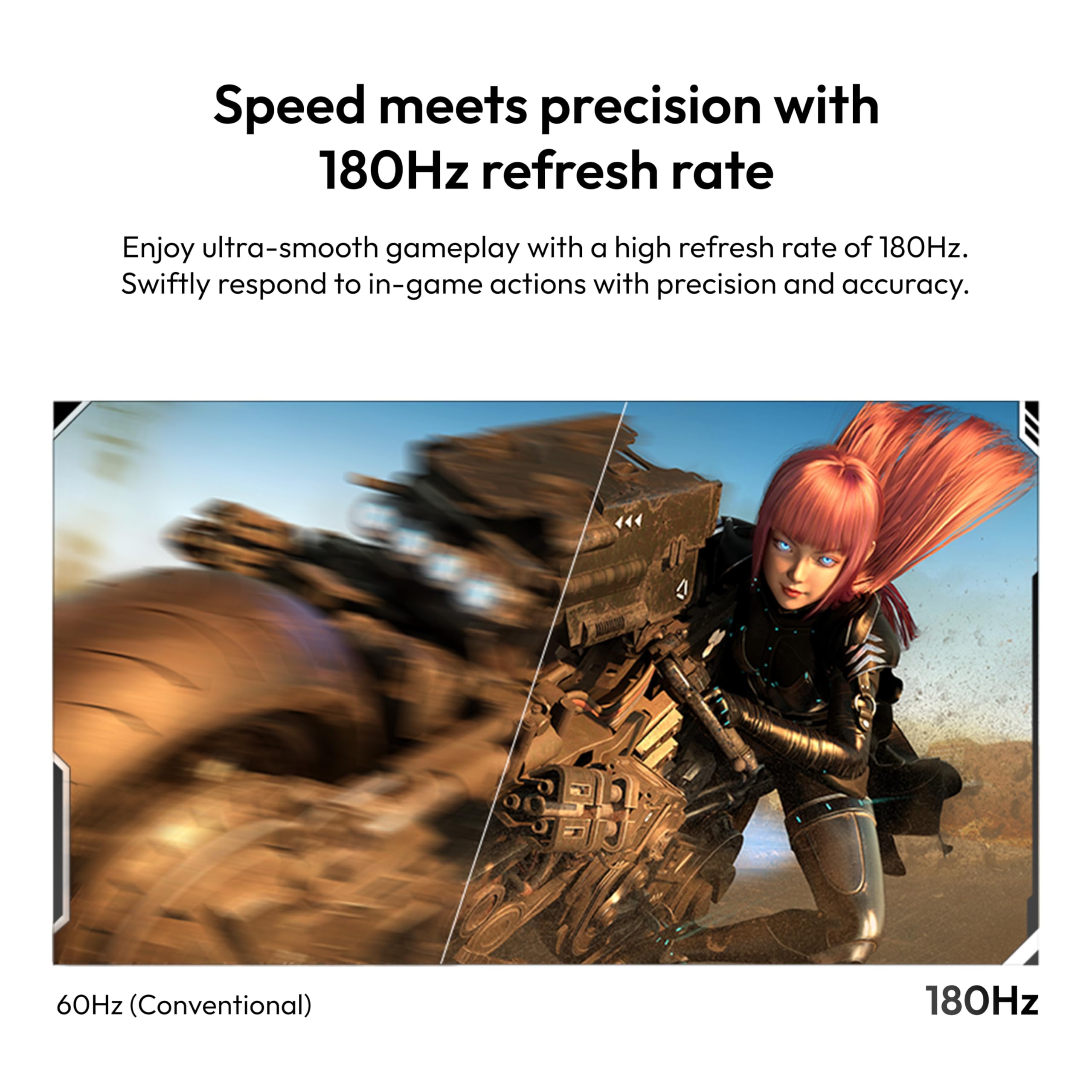 Pixio PX278 Wave White 27 inch 180Hz Refresh Rate QHD 1440p Resolution Fast IPS Panel 1ms GTG Response Time White Gaming Monitor with FreeSync