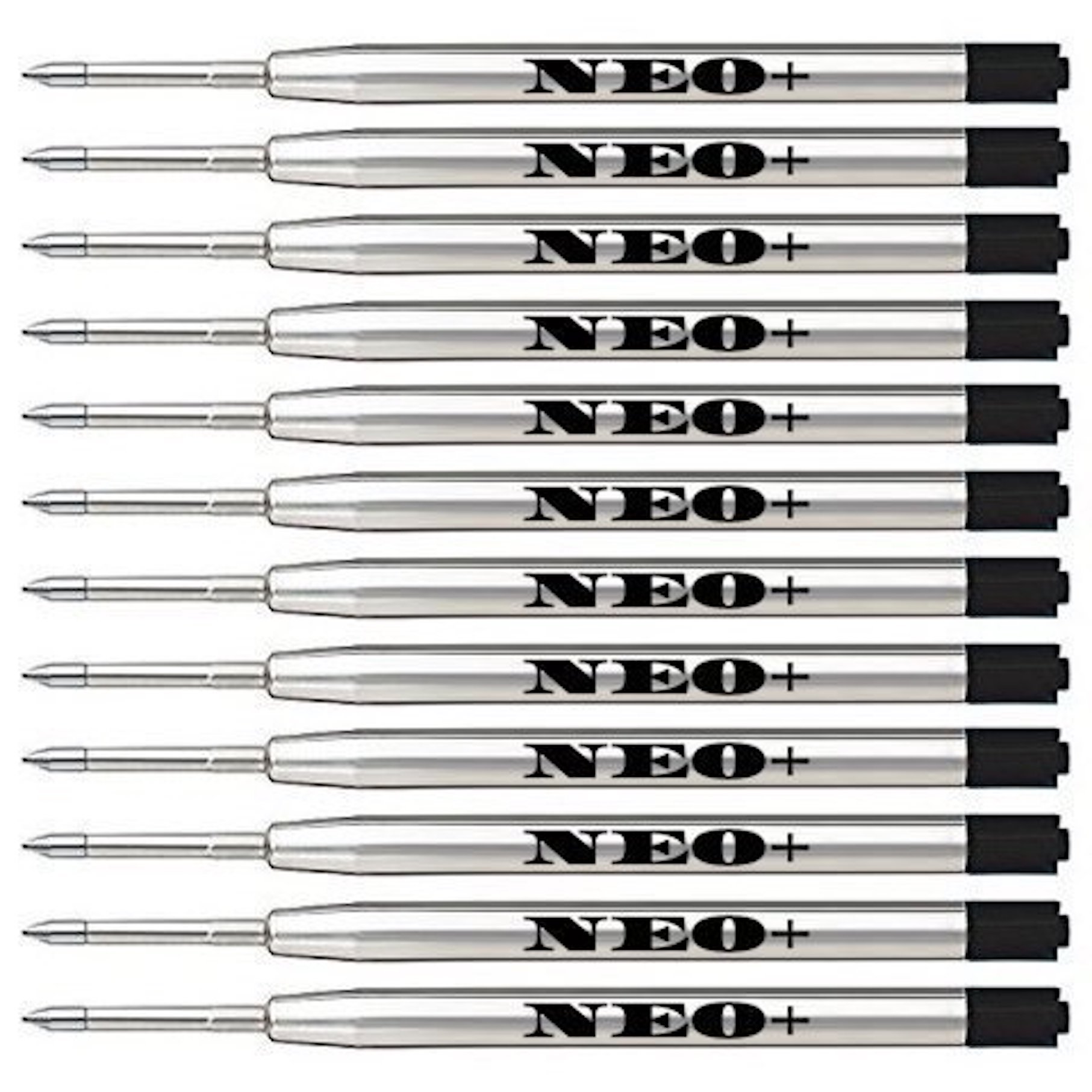 Quality Ballpoint Pen Refills, Medium Point. Compatible with Parker Ball Pen Too. G2 Style Refill (12 x Black Ink)