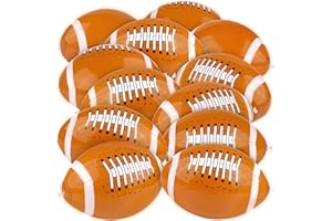 durony 12 Pieces Inflatable Football Beach Balls 11 Inch Blow Up Football Bouncing Sports Ball Bouncy Toy Favors for Sports Games, Birthday, Summer Pool Beach Party Decorations