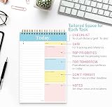 SWEETZER & ORANGE S&O Daily Planner Notepad 52-Page Turquoise Coiled Organizer view 4