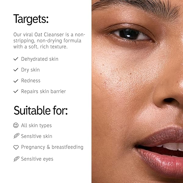 THE INKEY LIST OAT CLEANSING BALM 5 FL OZ/150ML, DISSOLVES MAKEUP, NOURISHING SKINCARE, GENTLE CLEANSER, VEGAN FRIENDLY, SUITABLE FOR ALL SKIN TYPES