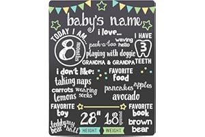 Kate & Milo Stars Milestone Chalkboard Photo Prop Baby and Toddler Milemarker Keepsake, Black