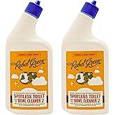 Rebel Green Spotless Toilet Bowl Cleaner - Natural, Plant-Based, Organic, Eco-Friendly, Non-Toxic Bathroom Cleaner, Chamomile Orange Blossom Scent - 24 oz - 2 Pack