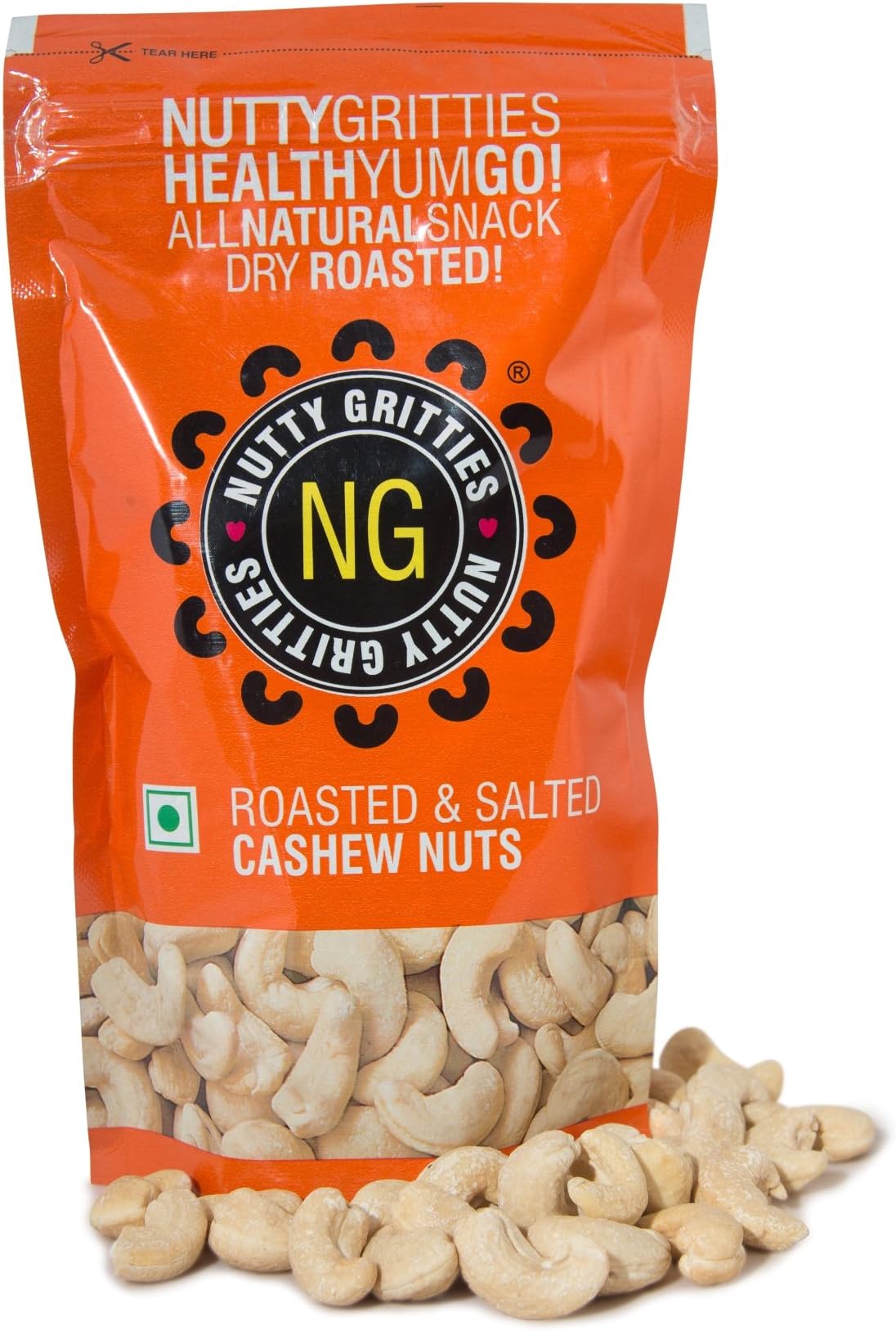 NuttyGritties Roasted and Salted Cashew, 180g