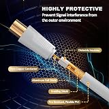 RELIAGINT TV Aerial Cable 1m 75 Ohm Coaxial Lead IEC 9.5mm Male to Male view 4