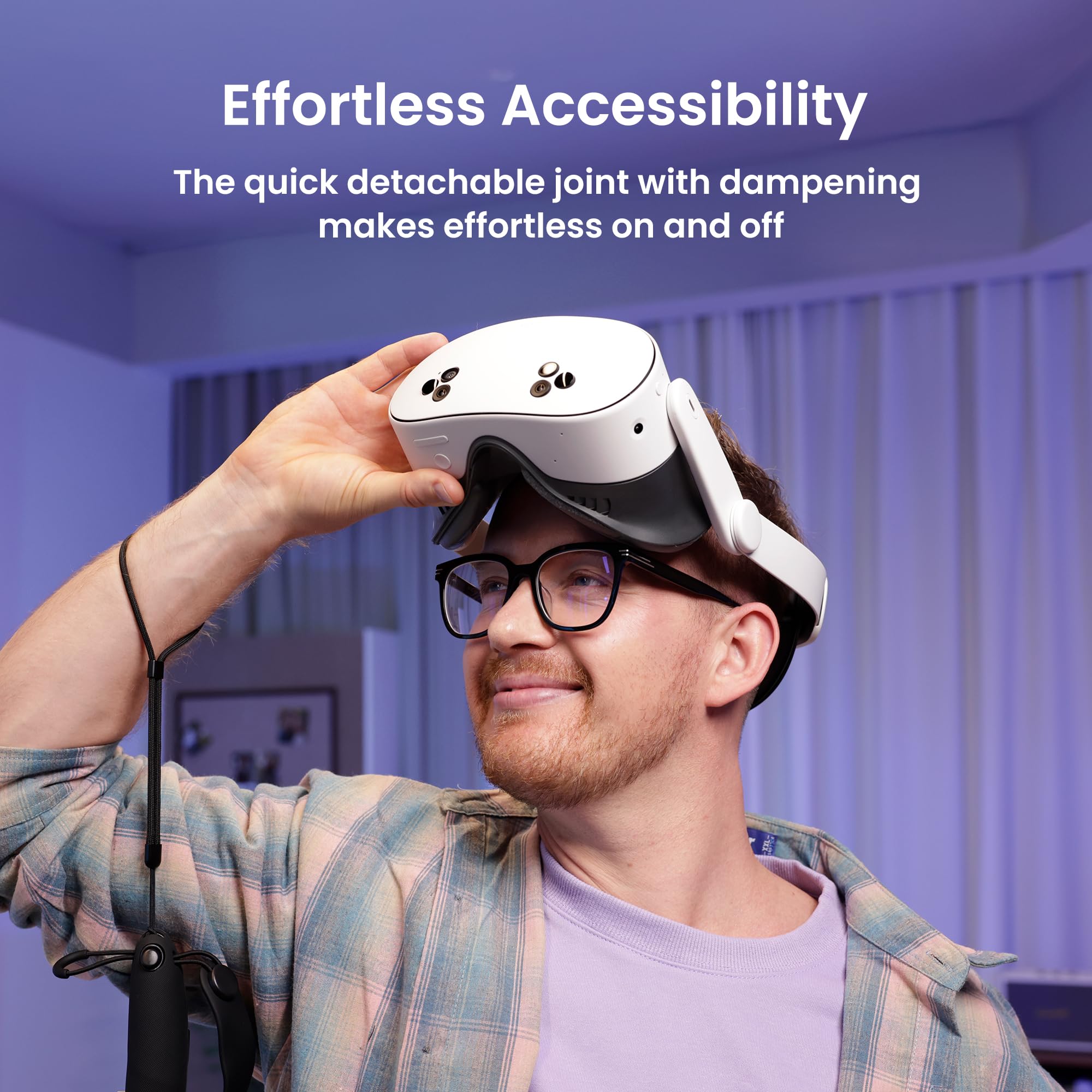 KIWI design K4 Head Strap, VR Headset Accessories for Meta Oculus Quest 3/3S, Non-Battery & Enhanced Support & Adjustable & Comfort Strap