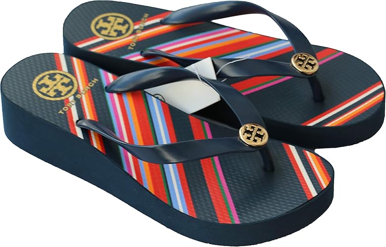 tory burch navy flip flops