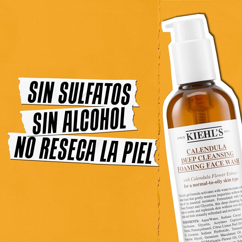 Kiehl's Calendula Deep Cleansing Gel de Limpeza Facial Espumante 75 ml