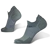 OS1st Plantar Fasciitis Socks FS4, Plantar Fasciitis Relief, Arch Support and Overall Foot Health (No Show, Merino, Grey, X-Large)