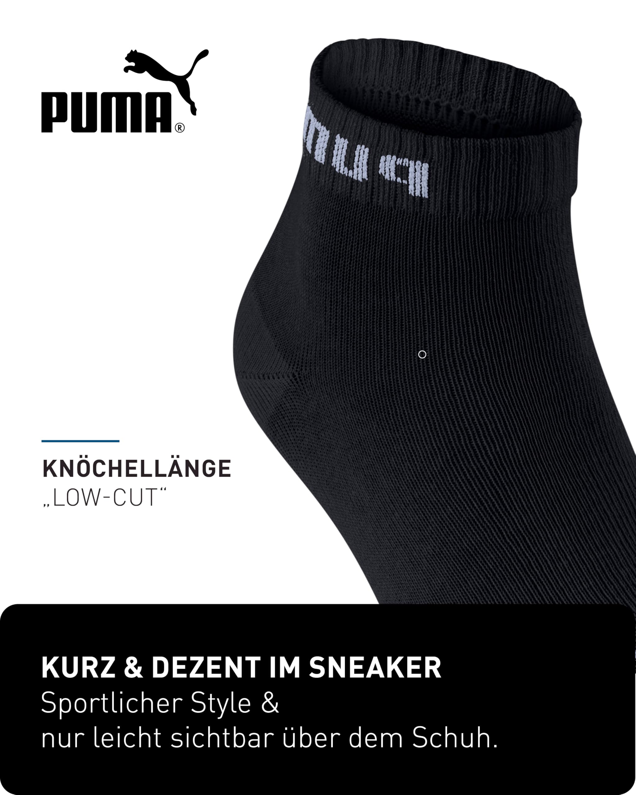 PUMA Quartersocken 18 Paar Pack Statement Edition - Damen und Herren - Black Green Pack - Gr. 39-42 6