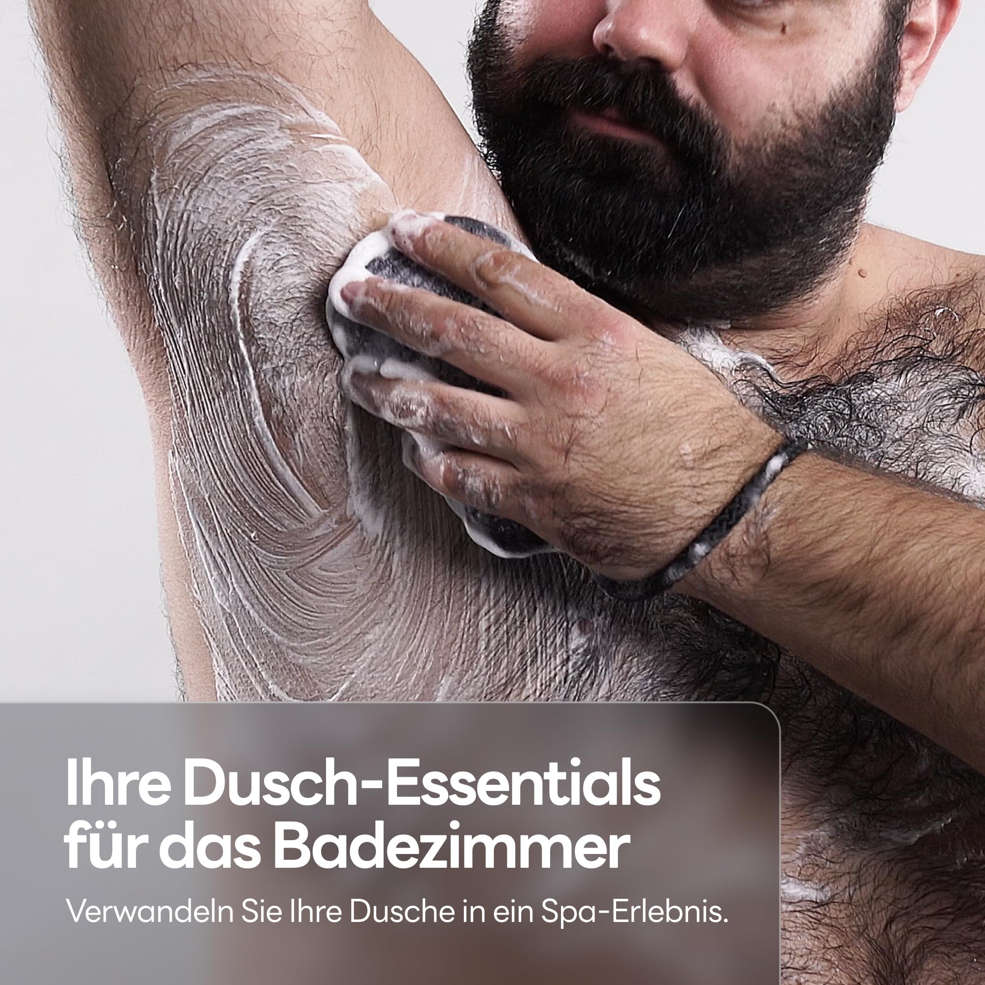 Seifenspender-Tasche mit Rauer & Sanfter Peeling-Oberfläche, Netzbeutel für Seifenstücke zur Körperreinigung, Waschbeutel mit Griff für Dusche und Bad (2er Pack) 3