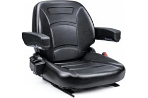 SEATIN Universal Forklift Seat W/Switch,Retractable Safety Belt fits Toyota Aftermarket,Tractor,Skid Loader,Excavator,Dozer,UTV,ATV