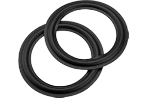 BLUECELL WORLD Bluecell 2pcs Black Color 8” Rubber Speaker Edge Surround Rings Replacement Parts for Speaker Repair or DIY (8")