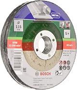 Bosch 5-Piece Cutting Disc Set with Depressed Centre 115 mm D