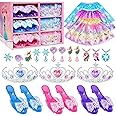 Princess Dress Up for Girls - Dress Up Clothes for Girls with Princess Shoes, Princess Toys Sets Gifts for 4-6 Years Old