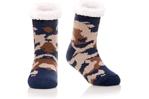 DoSmart Kids Boys Girls Fuzzy Slipper Socks Soft Warm Thick Fleece Christmas Stockings Child Toddler Winter Home Socks