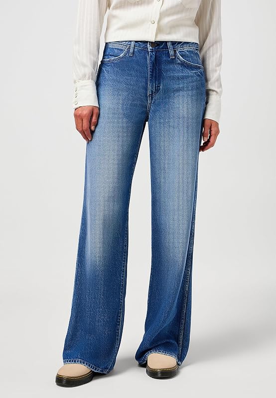 - Jeans Donna - Vestibilità a Gamba Larga - World Wide — foto 2 di 6
