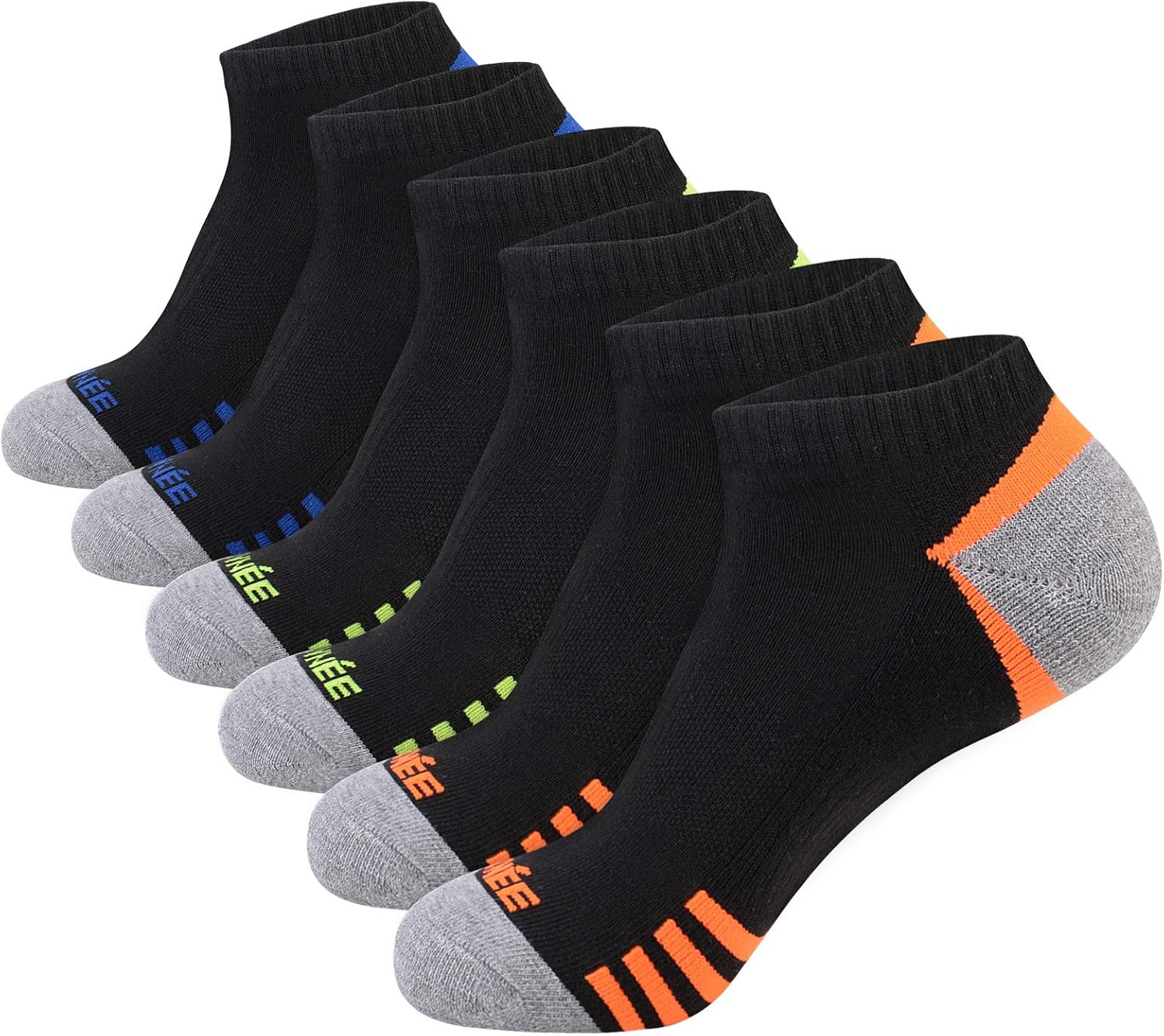 JOYNÉE Mens Low Cut Casual Socks 6 Pack Men Comfort Cushioning Ankle