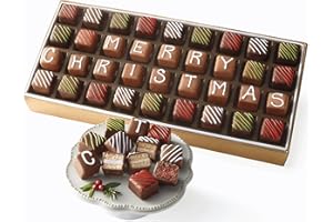The Swiss Colony Sugar-Free Merry Christmas Petits Fours Gourmet Mini Layer Cakes with Chocolate, Almond, Vanilla Flavors, Dessert Cake Assortment, Petits Fours Cakes, Celebrate, Sugar Free