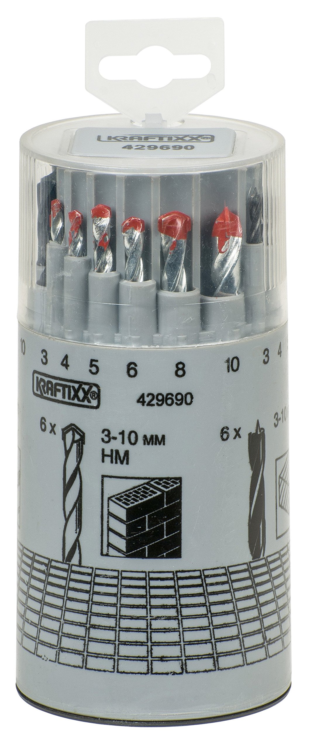Kwb 18-Piece KRAFTIXX Metal Drill Bit Set Ø 3, 4, 5, 6, 8, 10 for Wood, Stone and Metal