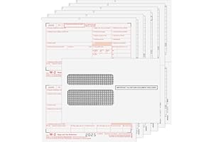 EZ CHECKS W-2 Tax Forms for 2025 | 6-Part Laser Forms Kit with Envelopes and W-3 Transmittal | Quantity for 10 Employees