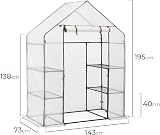 Christow Walk In Greenhouse with Shelves 6ft4in x 4ft7in x 2ft4in view 7