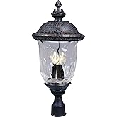 Maxim Carriage House DC-Three Light Outdoor Pole/Post Mount in Early American style-12.5 Inches Wide by 26.5 inches high