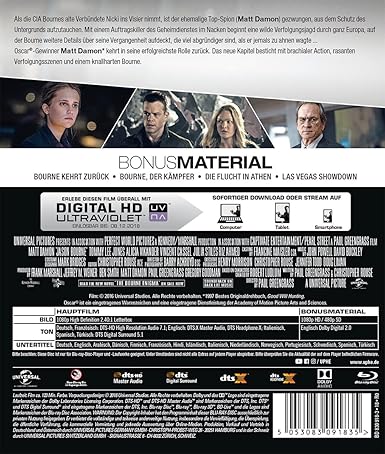 Jason Bourne [Blu ray] Amazon Matt Damon Julia Stiles Alicia