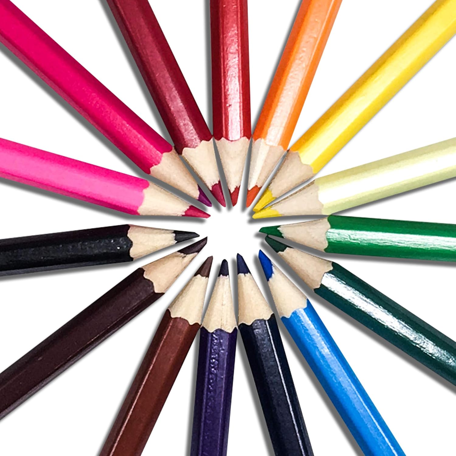 OOKU Jumbo Kids Colored Pencils 15 Pc - Chubby Jumbo Pencils for Preschoolers, Coloring Toddler Pencils for Beginners - Easy Hold Thick Colored pencils for Kids w Sharpener, Eraser, Pouch - Eleph: Office Products