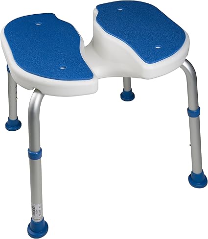 padded shower chair with cut out seat