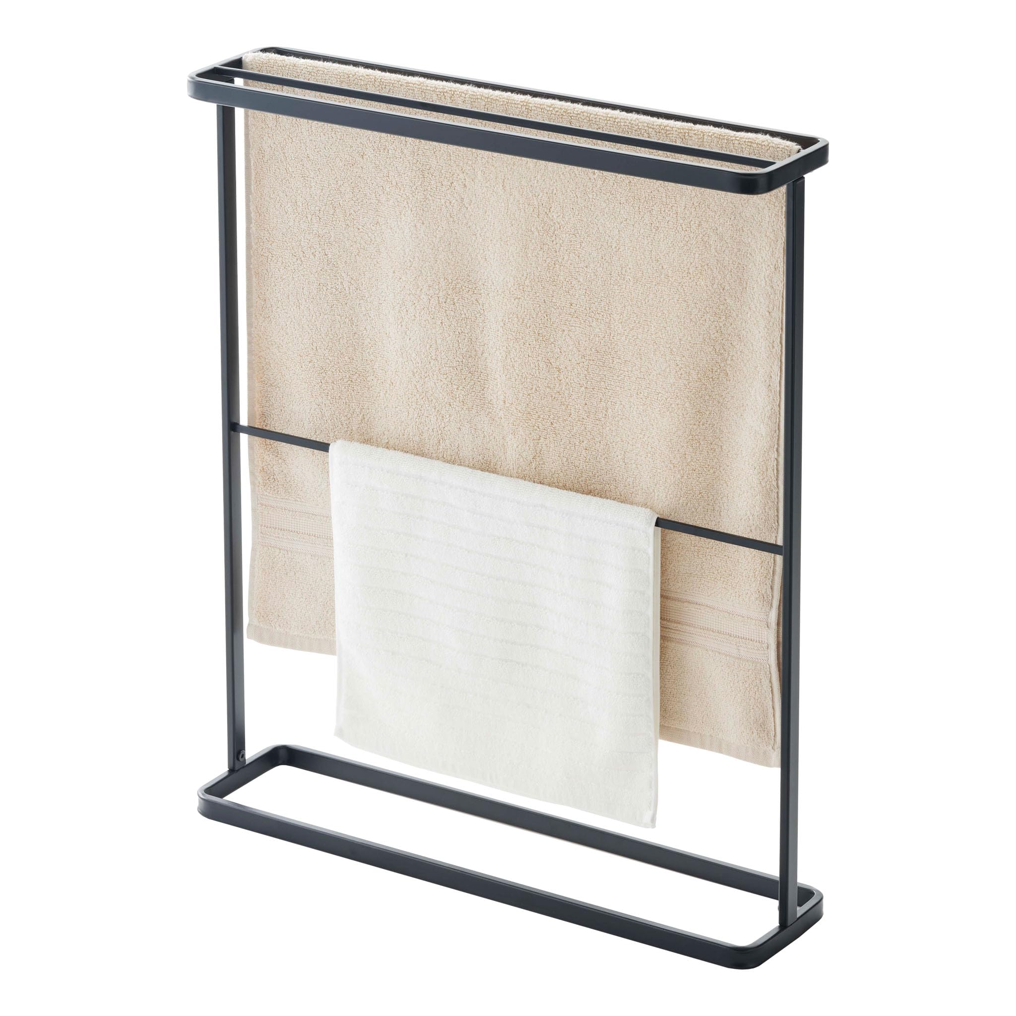 Yamazaki TOWER BATH TOWEL HANGER BK