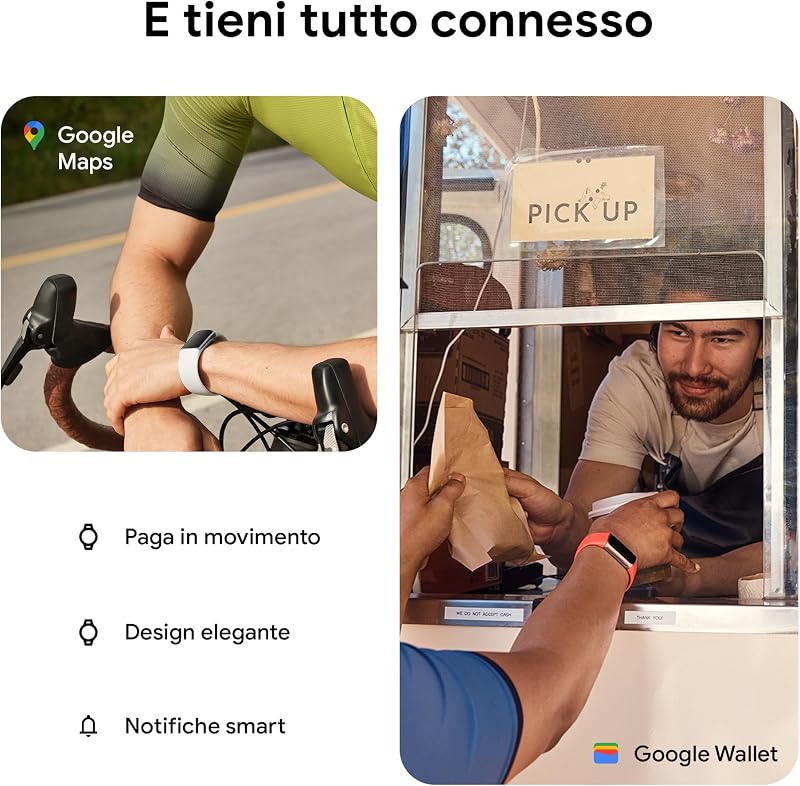 Google Fitbit Charge 6 Activity tracker con abbonamento Google Health Premium di 3 mesi incluso, 7 giorni di durata della batteria, Alluminio Corallo/Oro Champagne