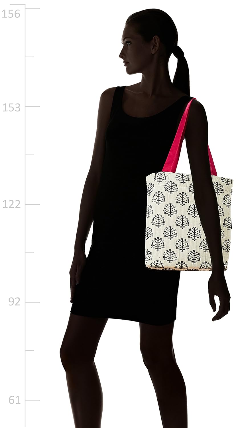 kanvas katha women's jacquard tote (kkjb001)