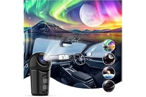 FlyLily Star Projector for Car, 4 in 1 Portable Car Roof Lights Galaxy Projector, 360° Rotating Star Projector Galaxy Light Ambient Light with Adjustable Knob for Car, Tent, Gifts, Room Decor