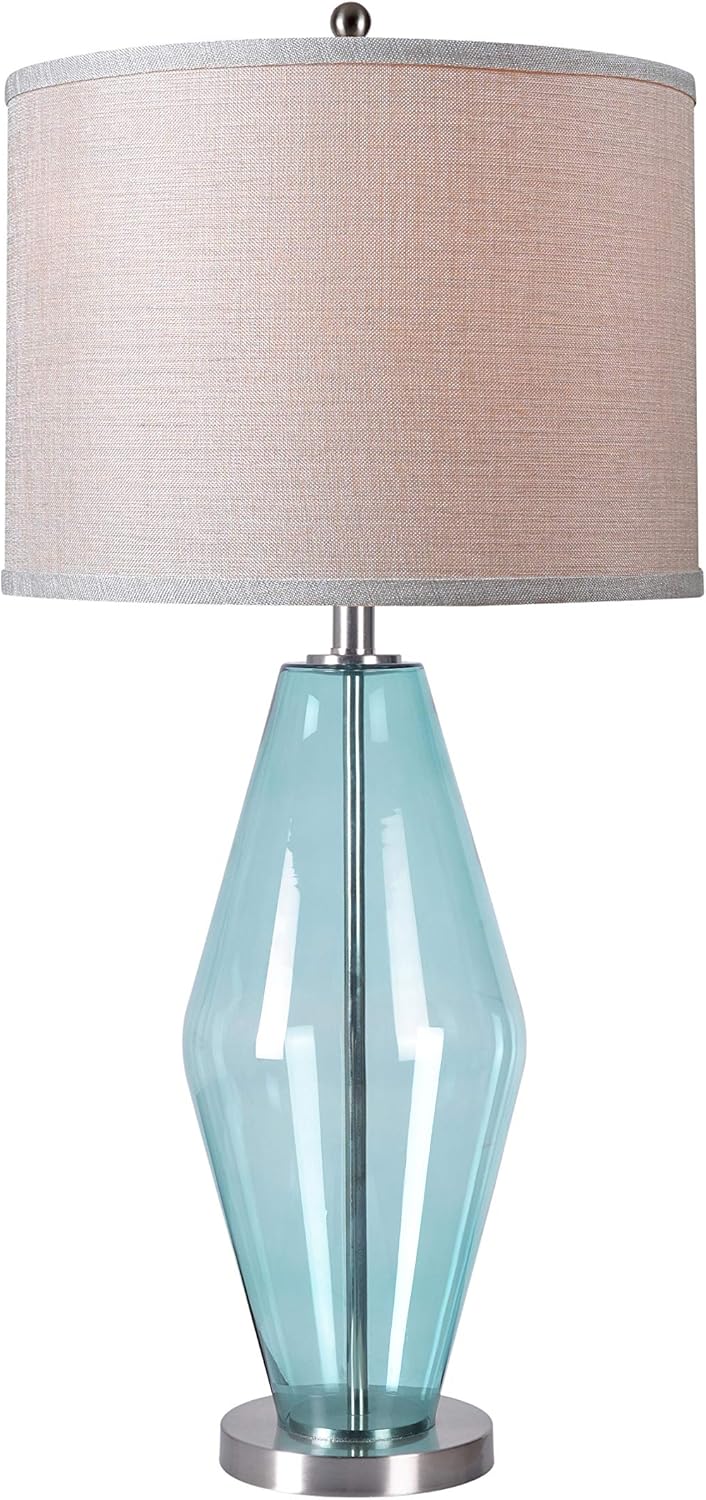Kenroy Home 32315TEAL Azure Table Lamps, Large, Teal Glass Finish