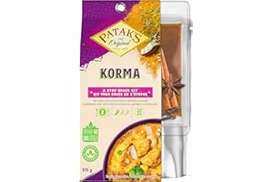 Patak's, Korma 3-Step Meal Kit, Premium Quality Sauce, Pre-Measured Ingredients, Authentic Indian Cuisine, No Artificial Flav