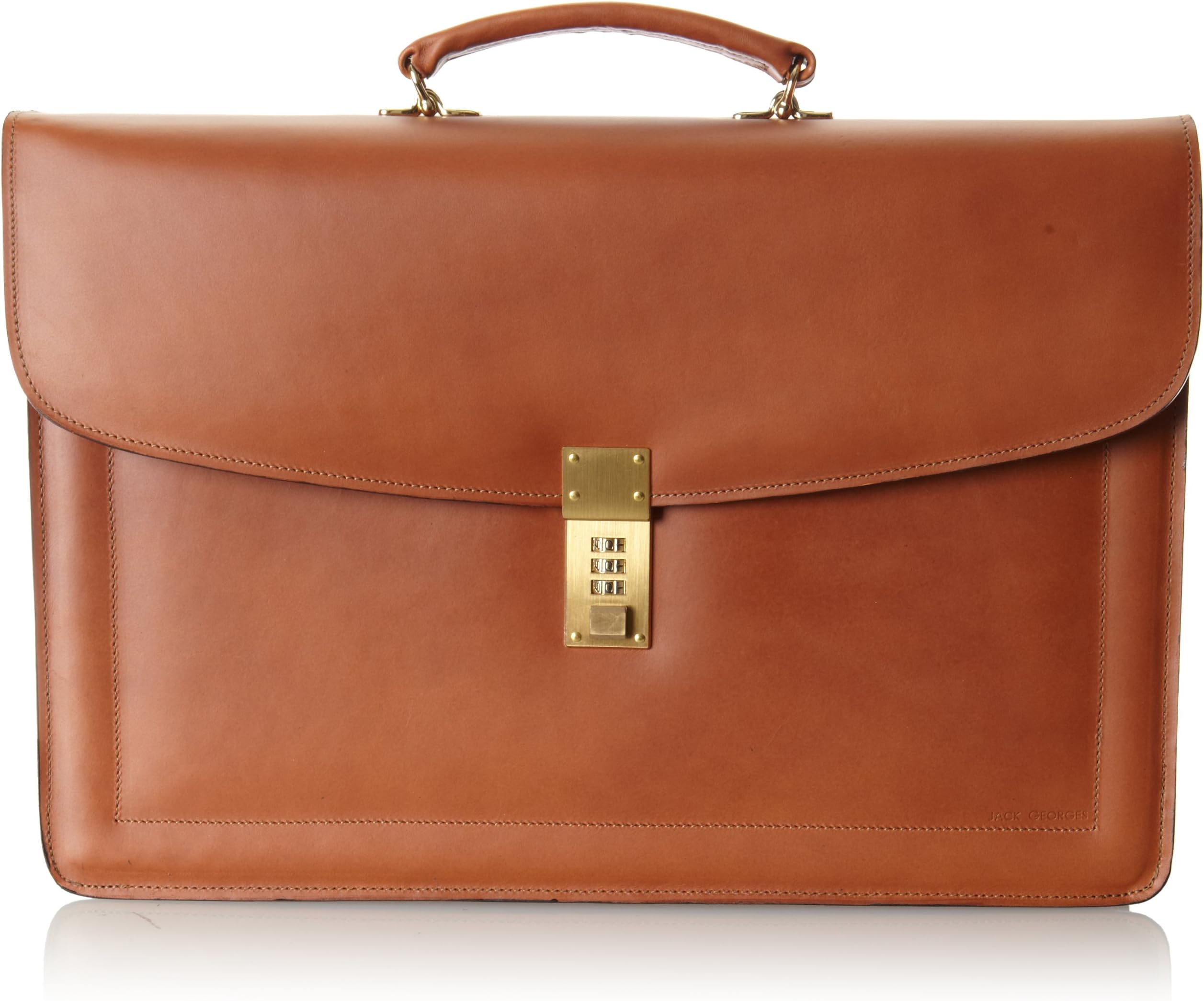 Jack Georges Double Gusset Flap Over, Tan, One Size