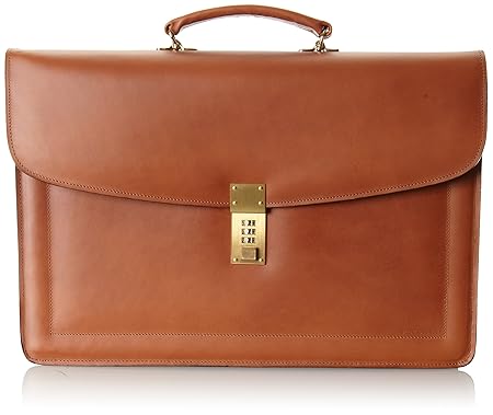 Jack Georges Leather Tan Brief Case
