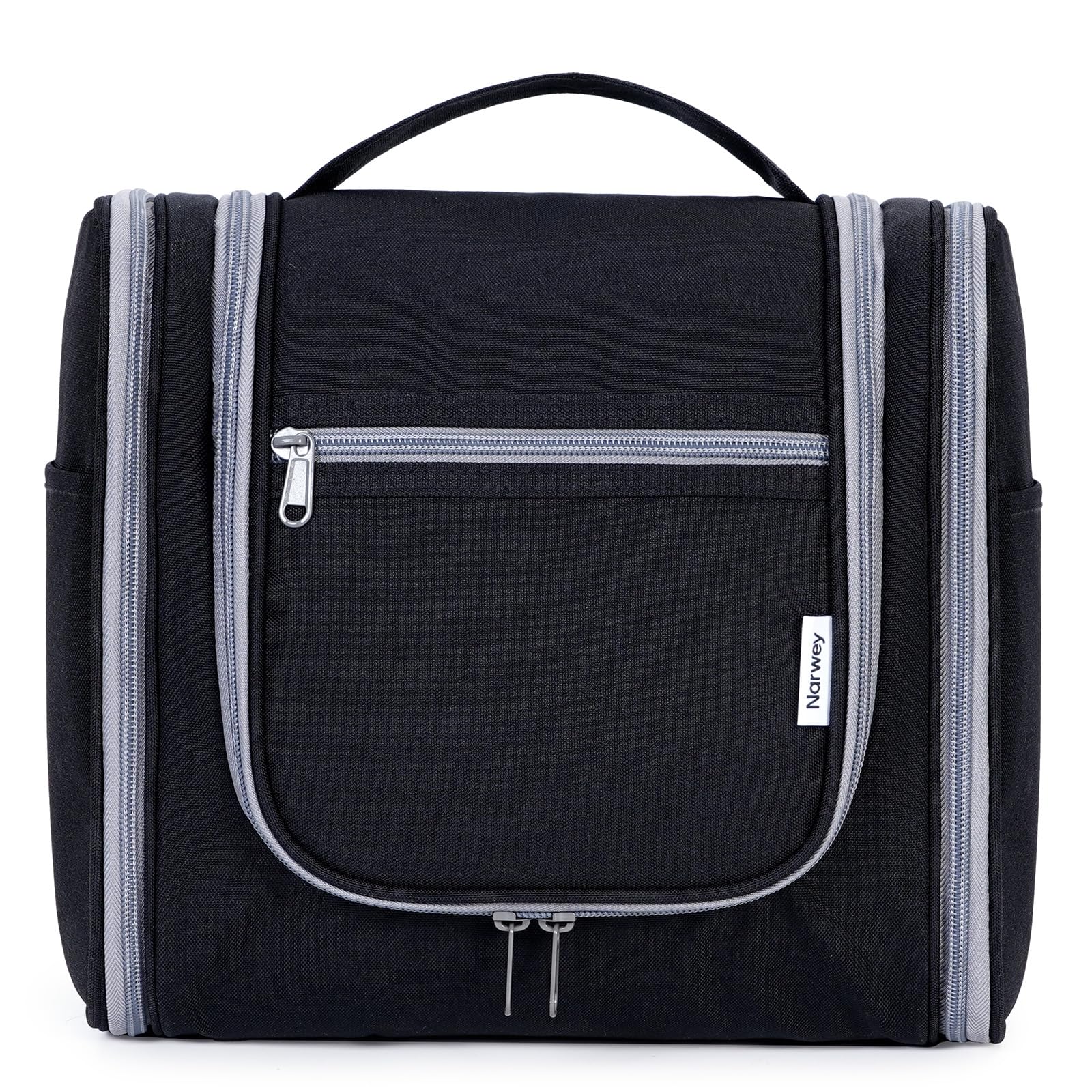 Narwey Travel Hanging Toiletry Wash Bag Makeup Cosmetic Organizer for Women (Black (Large))