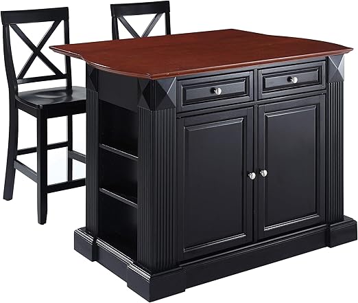 Amazon Com Crosley Furniture Drop Leaf Kitchen Island Breakfast