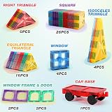 Lovchil Magnetic Tiles STEM Blocks 61PCS Education Set for Kids 3 4 5 6 view 7