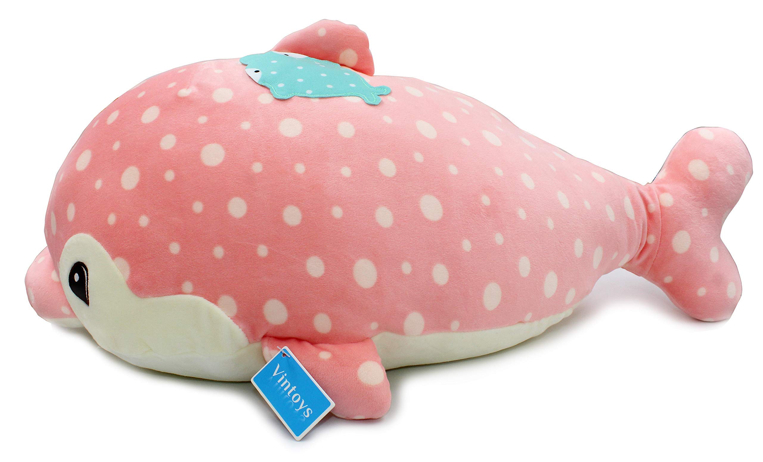 Vintoys Pink Dolphin Very Soft Big Hugging Pillow Stuffed Animal Plush Toy 23.5"