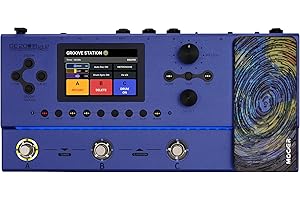 MOOER GE200 Plus Li Guitar Multi-Effects Processor with Rechargeable Battery, LED Ambient Light, USB MIDI Control for Live Performance