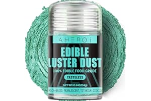 Aheroi Edible Glitter, 1 Pack Cocktail Glitter Shimmering Powder Glitter Luster Dust Sprinkles Drink Glitter, 100% Food Grade Coloring Powder for Fondant, Cookie Cake Decor(Coral Blue, 4g/0.14oz)