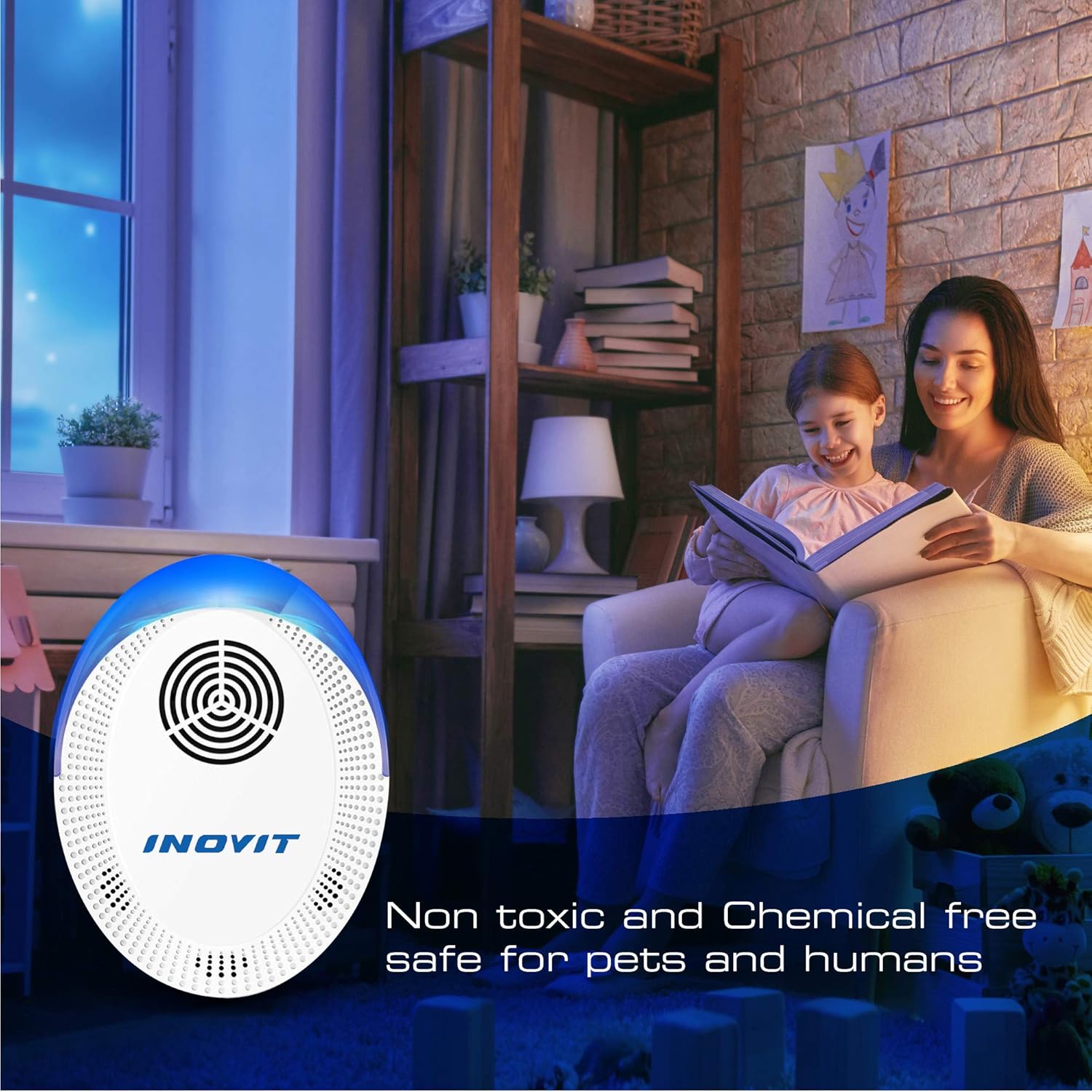 INOVIT Ultrasonic Pest Repeller 6 Pack, Pest Repellent Plug in Indoor [2020 Newest] Pest Control, for Mice, Spiders, Roaches, Rats, Mosquitoes, and More Incest Safe for Humans and Pets: Health & Personal Care